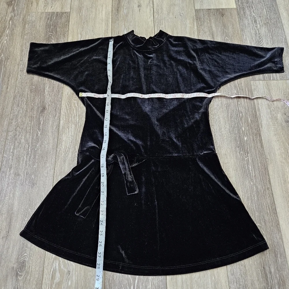 Ava & Yelly Nordstrom Black Velvet Skater Fit & Flare Dress Chlidren's Girl's 10